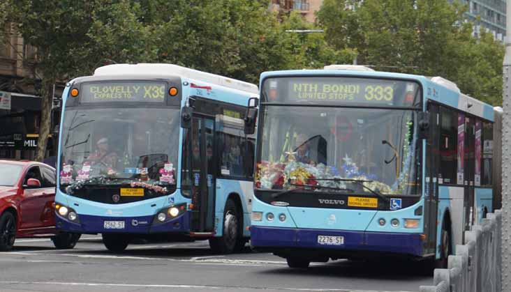 Sydney Buses Scania K280UB Custom CB80 2562 & Volvo B12BLEA Volgren CR228L 2276 Christmas buses